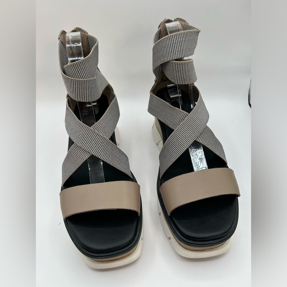 Sorel Women's Platform Sandals - Gray and Tan lowest price - Picture 6 of 15